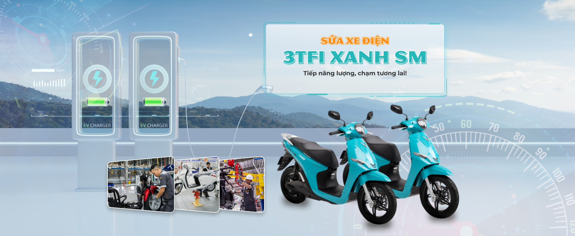 TRẠM SẠC SỬA CHỮA XE ĐIỆN 3TFi 